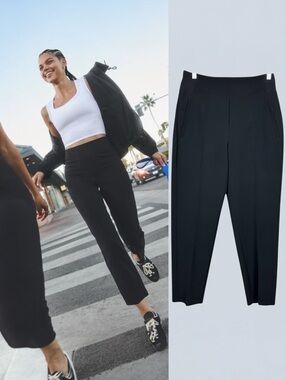 Athleta Endless High Rise Textured Buttery Soft Stretchy Pull On Travel Pants 4